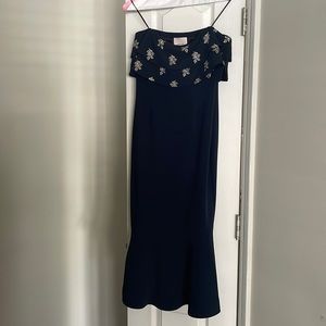 Cinq a sept strapless navy cocktail dress, size 6